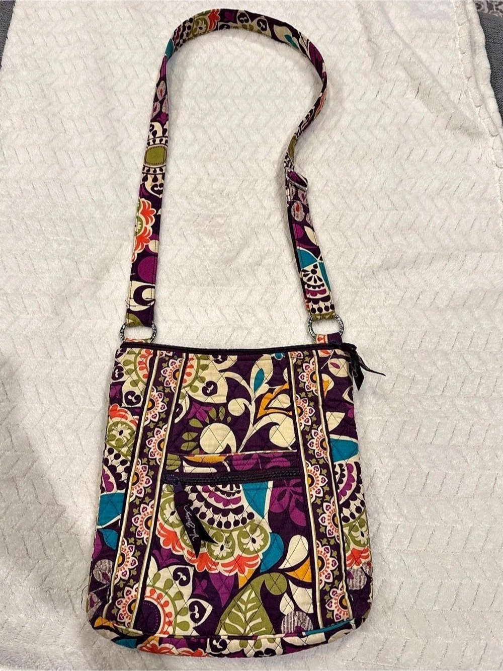 Vera Bradley Hipster Crossbody Bag Floral Purple & Multicolor